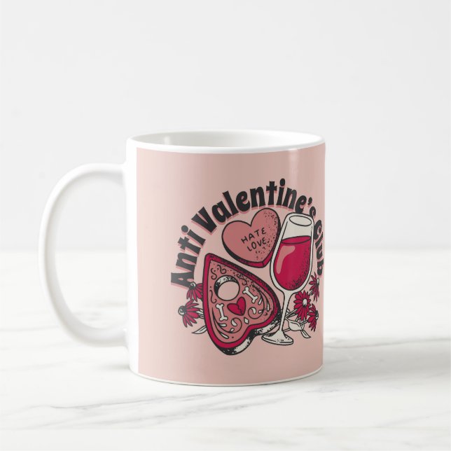 Caneca De Café AntiValentine Club Coffee Mug (Esquerda)