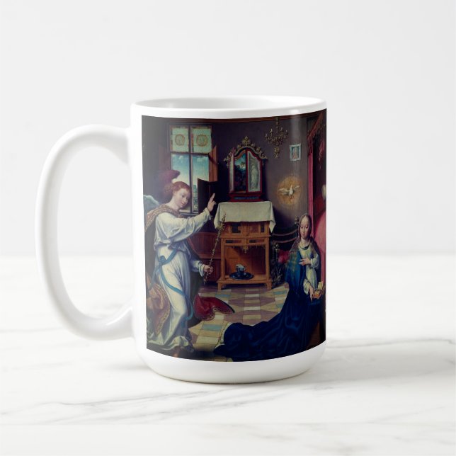 Caneca De Café Anunciação de Joos van Cleve: (Esquerda)