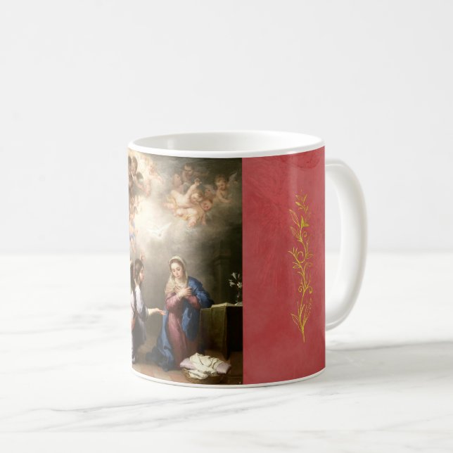 Caneca De Café Anunciação de Murillo (detalhes) (Frente Esquerda)