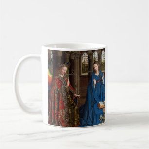 Caneca De Café Anunciação de Van Eyck Premium Luz da Catedral