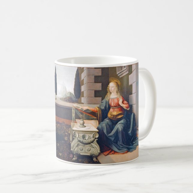 Caneca De Café Anunciação, Leonardo da Vinci, 1472-1473 (Frente Esquerda)