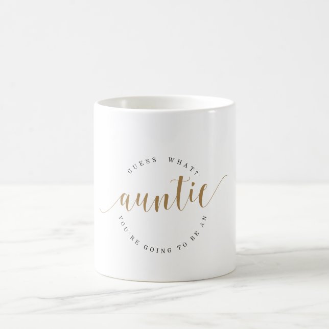 Caneca De Café Anúncio da gravidez para o auntie da irmã! (Centro)