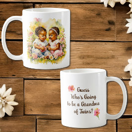 Caneca De Café Anúncio de gêmeos | Anúncio de gravidez