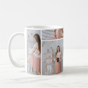 Caneca De Café Anúncio de Gravidez com Árvore de Natal com 4 Foto