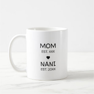 Caneca De Café Anúncio de gravidez da Nani Avó pela primeira vez