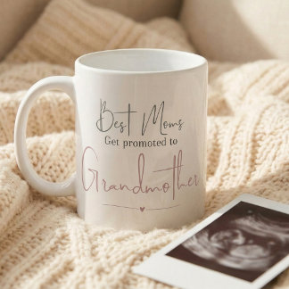 Caneca De Café Anúncio de Gravidez de Avó Promovida