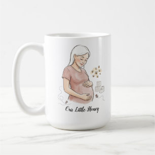 Caneca De Café Anúncio de Gravidez Mama To Bee Cute