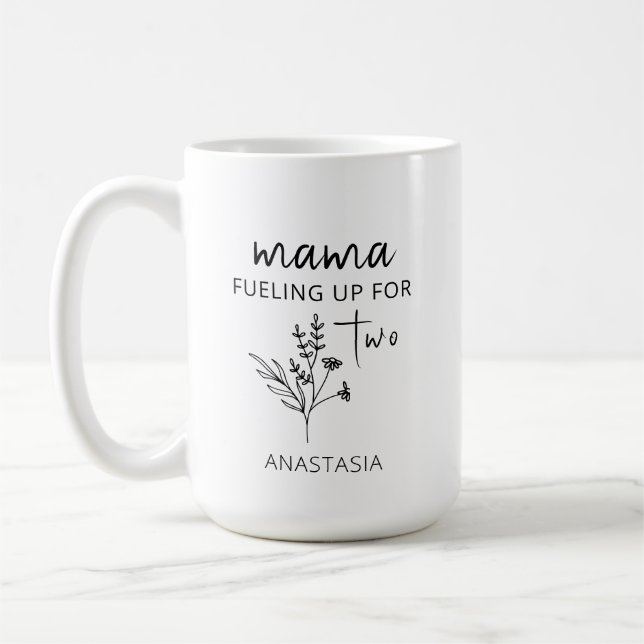 Caneca De Café Anúncio de Gravidez Presente de Maternidade Mamãe  (Esquerda)