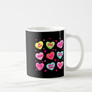 Caneca De Café Anúncio de gravidez valentines corações doce bebê