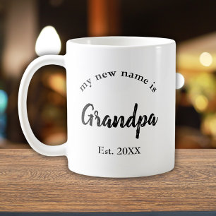 Caneca De Café Anúncio de Neto Negro do Ano de Fundação do Vovô