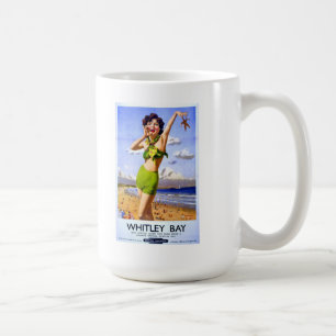 Caneca De Café Anúncio do vintage da baía de Whitley