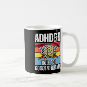 Caneca De Café Anúncio Retro Vintage Adhdandd Rola Para Concentra