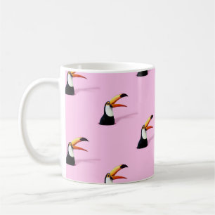 Caneca De Café Anúncio tucano: Paraíso Rosa Tropical