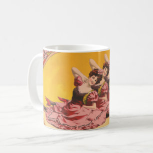 Caneca De Café Anúncio Vintage Para Frações De Primavera Vermelho