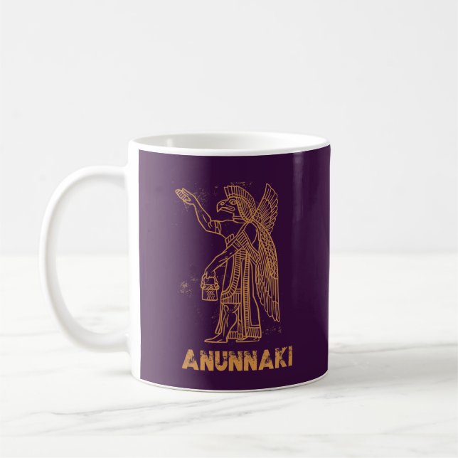 Caneca De Café Anunnaki Astronauta Antigo Teórico da Alienígena S (Esquerda)