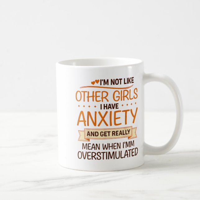 Caneca De Café Anxiety Humor For Women With Overstimulation  (Direita)