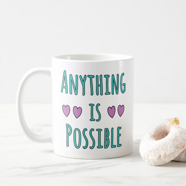 Caneca De Café Anything is Possible (Com Donut)