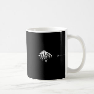 Caneca De Café Anzol de Linha de Fly Fishing Gráfico - Peixe Roba