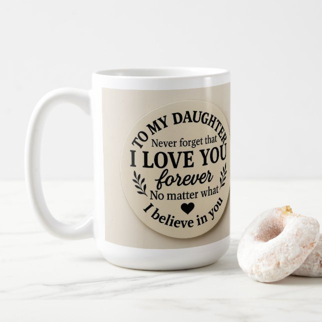 Caneca De Café Ao meu eWatch Filha (Com Donut)