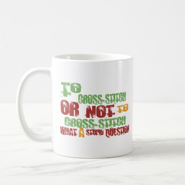 Caneca De Café Ao ponto de cruz (Esquerda)