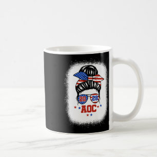 Caneca De Café Aoc 2028 A.c. 2028 Para Presidente Messy Bun Girl