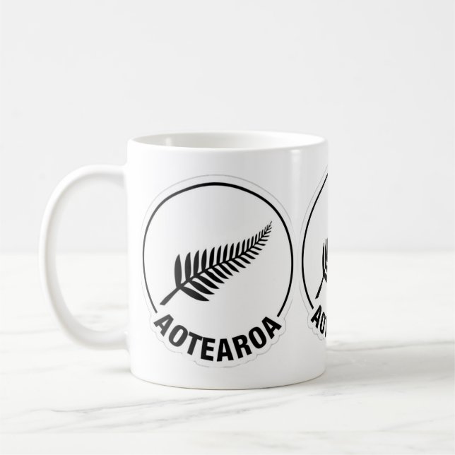 Caneca De Café Aotearoa - Mug Padrão da Nova Zelândia (Esquerda)