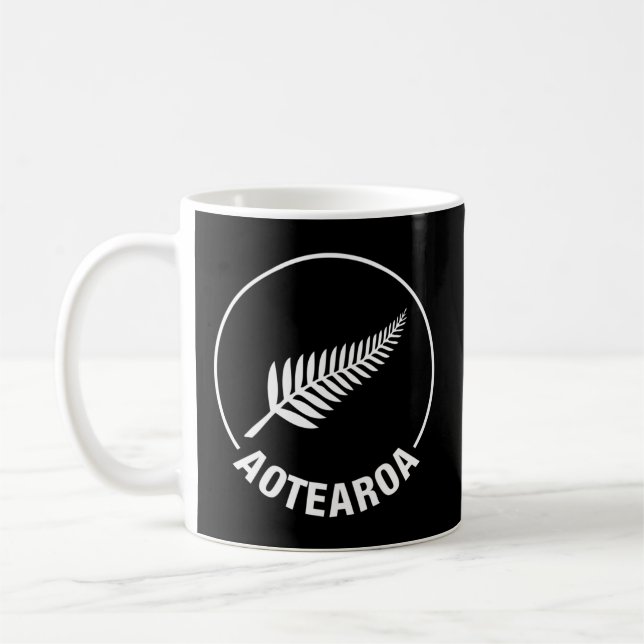 Caneca De Café Aotearoa Nova Zelândia Silver Fern Kiwi Maori Nz S (Esquerda)