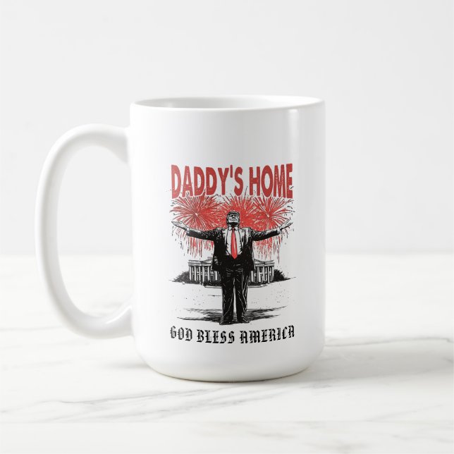 Caneca De Café *~* AP16 - Trump Daddy's Home  MAGA White House (Esquerda)