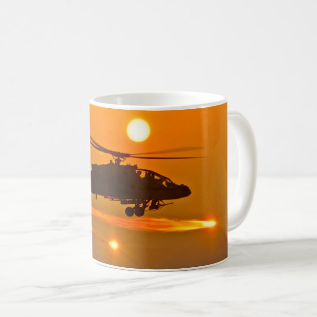 CANECA DE CAFÉ APACHE AH-64D (Frente Esquerda)