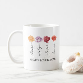 Caneca De Café Apaixonada personalizada pela mamãe Blooms Nasceu