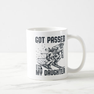 Caneca De Café Apanhado pela minha filha, divertido esqui, pai qu