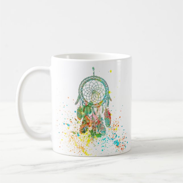 Caneca De Café Aparador de sonhos com respingos (Esquerda)