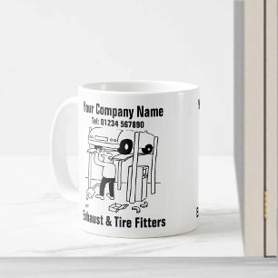 Caneca De Café Aparelhos de escape e pneumáticos