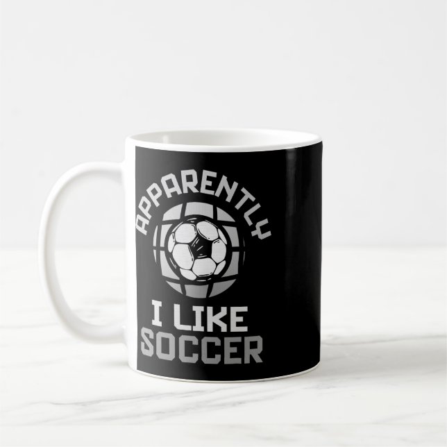 Caneca De Café Aparentemente Eu Gosto de Futebol – Design Diverti (Esquerda)