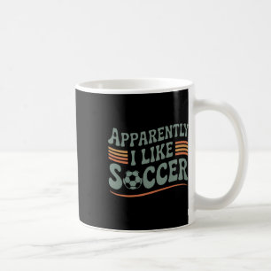 Caneca De Café Aparentemente Eu Gosto de Futebol Retro Dia de Jog