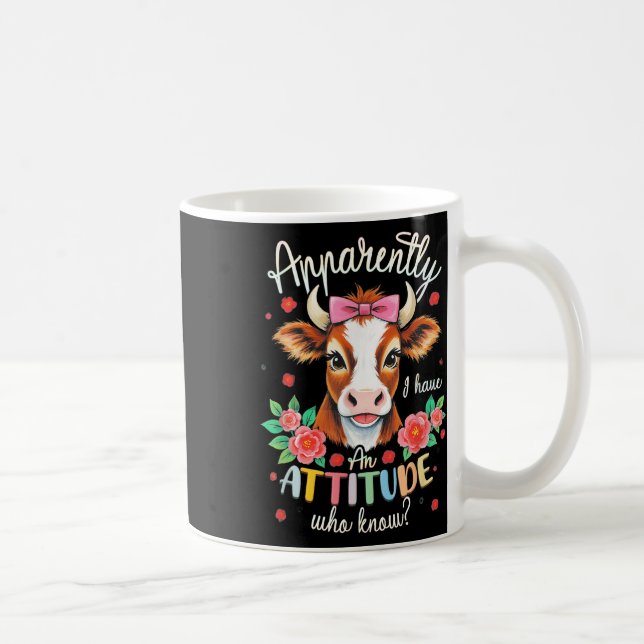 Caneca De Café Aparentemente Eu Tenho Uma Atitude Quem Sabe Sarca (Direita)
