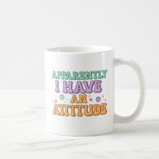 Caneca De Café Aparentemente Eu Tenho uma Atitude Retro Groovy 