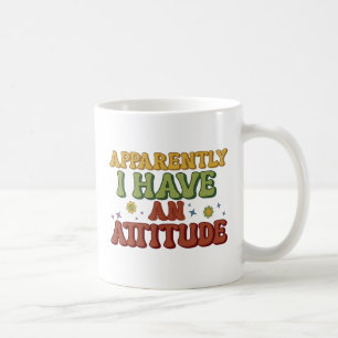 Caneca De Café Aparentemente Eu Tenho uma Atitude Retro Groovy