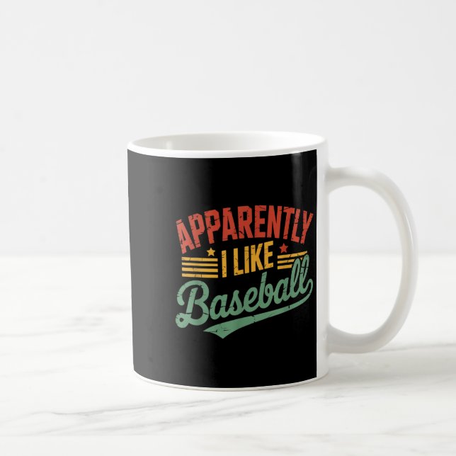 Caneca De Café Aparentemente Gosto Da Citação Dos Beisebol (Direita)