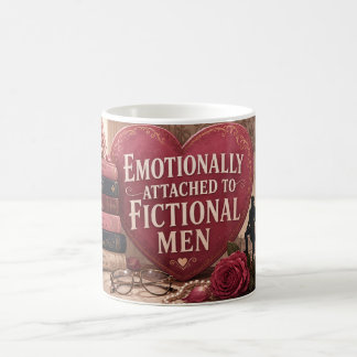 Caneca De Café Apegado emocionalmente ao livro de romance de home