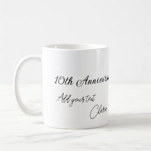 Caneca De Café Apelido de casamento Aniversário adicionar nome an