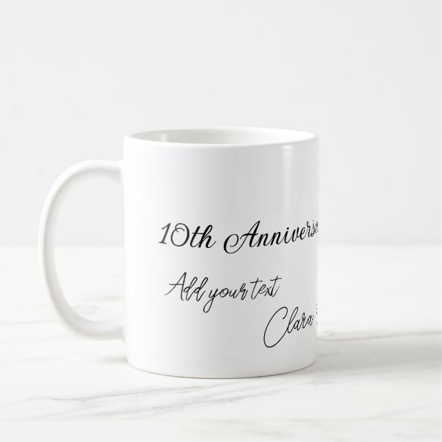 Caneca De Café Apelido de casamento Aniversário adicionar nome an (Esquerda)
