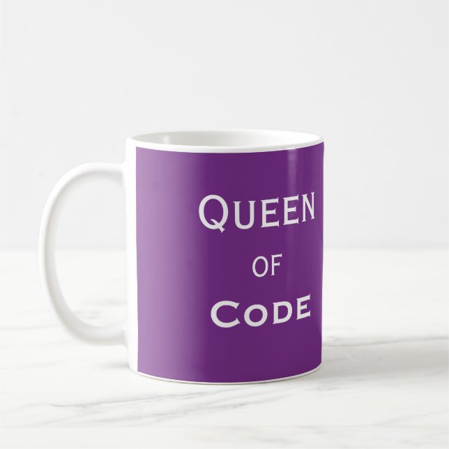 Caneca De Café Apelido fêmea engraçado do programador - rainha do (Esquerda)