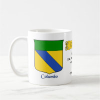 Apelido italiano Columbo Heraldic Shield e Blazon