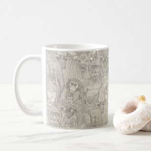 Caneca De Café apenas animais da selva africana pérola natural