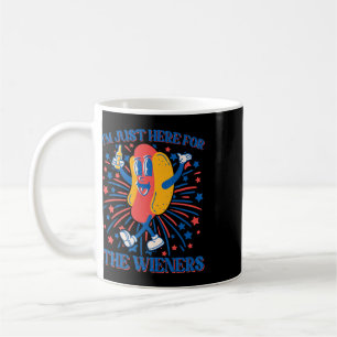 Caneca De Café Apenas Aqui Para O Cachorro-Quente Dos Wieners Eng