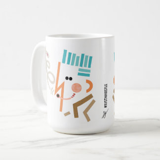 Caneca De Café Apenas Assobia Ilustração Abstrato de Música Moder