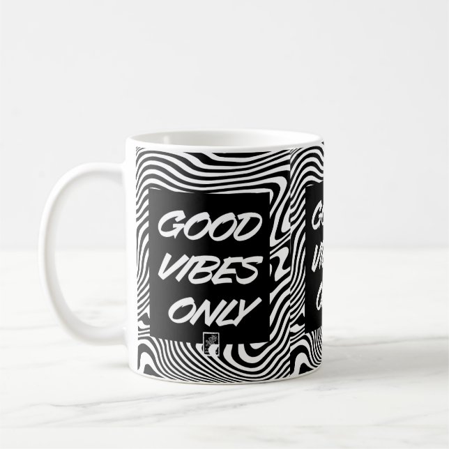 Caneca De Café Apenas Boas Vibrações. Caneca. (Esquerda)