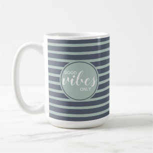 Caneca De Café Apenas Boas Vibrações Citação Tipografia Moderna V