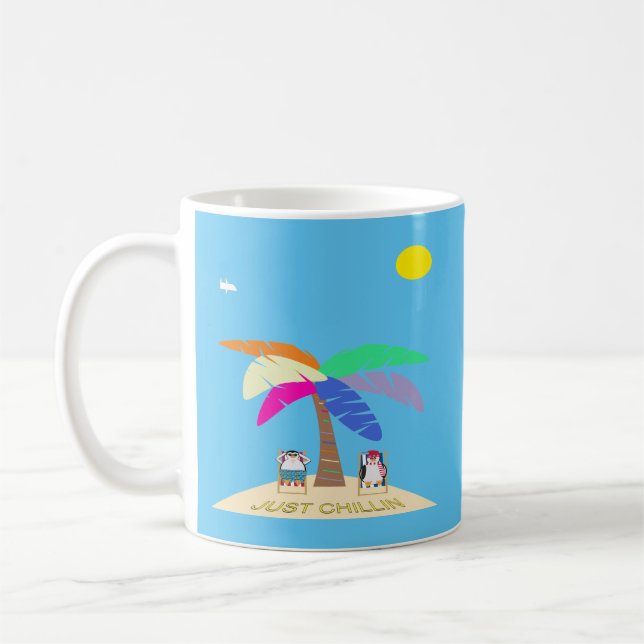 Caneca De Café Apenas Chillin Design Classic Mug (Esquerda)